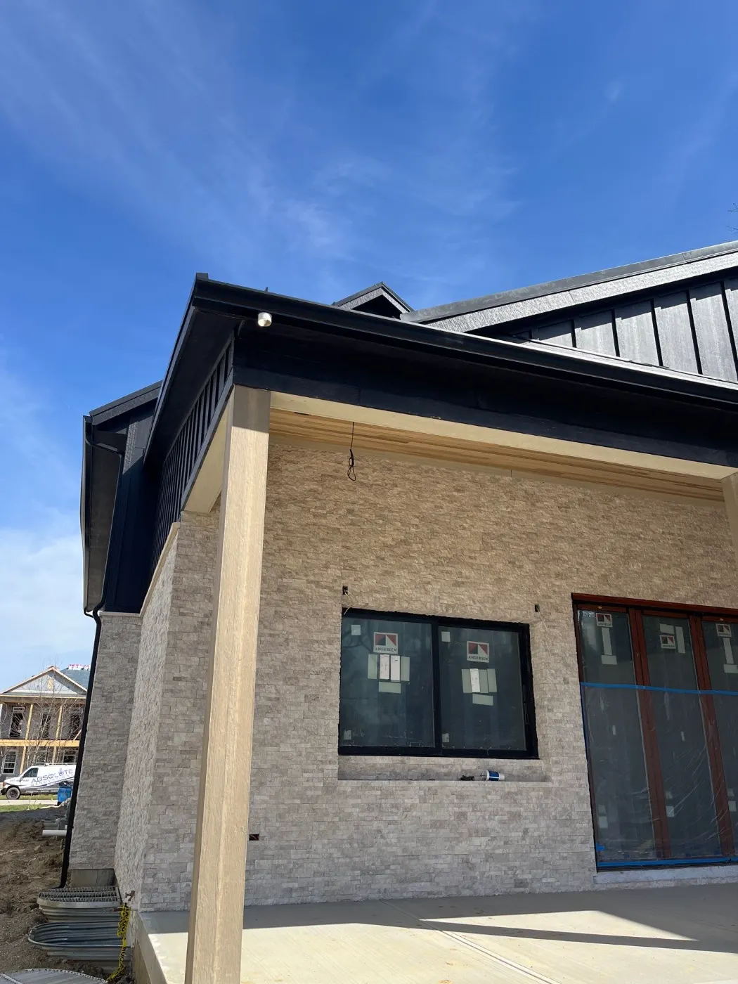 Tarping and dry-in on a Nora commercial roof